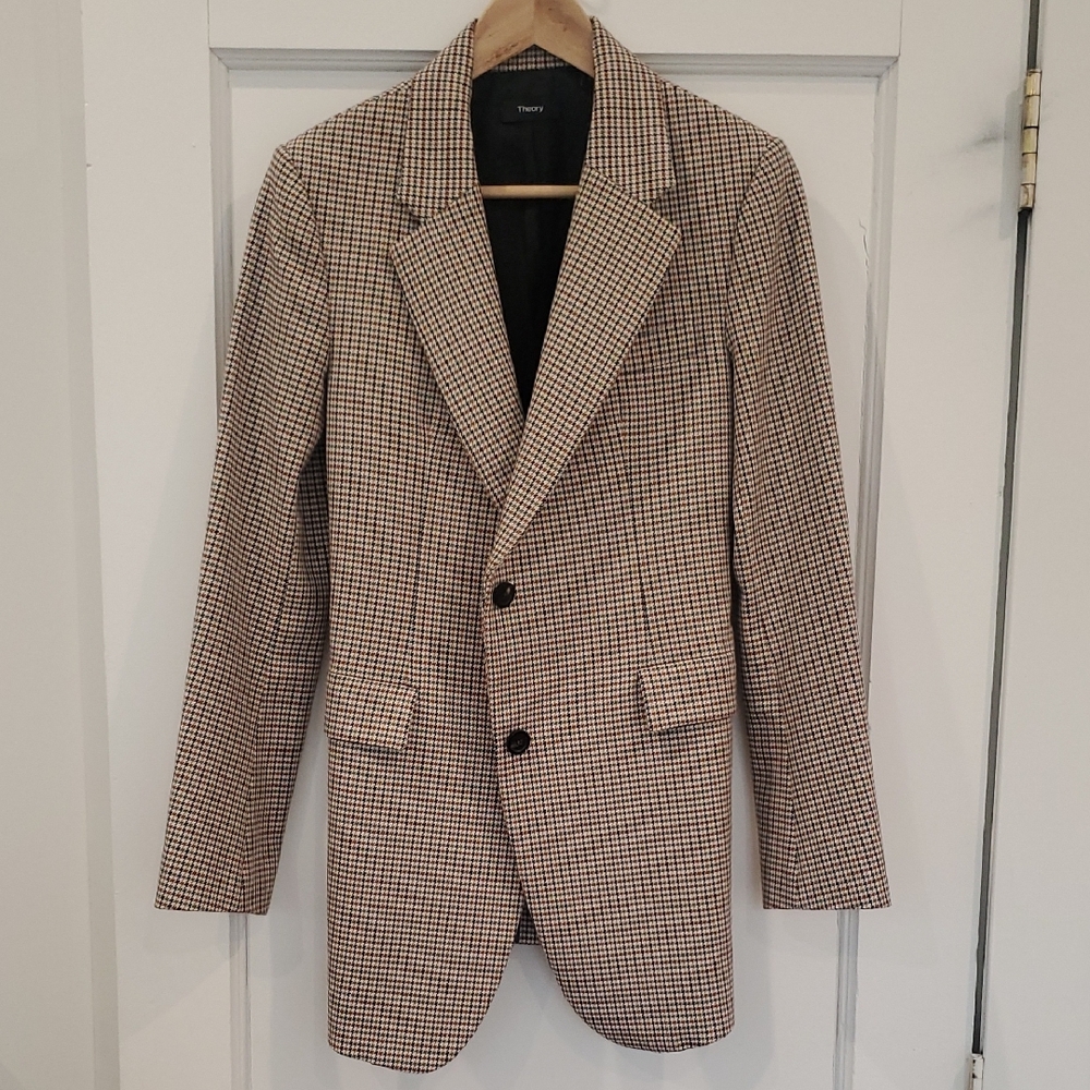 Theory Houndstooth Blazer - Size 2